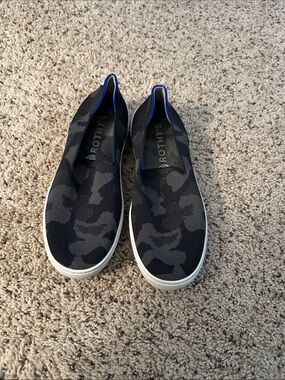 Rothy's Black and Gray Camo Slip-On Sneakers women’s size 6.5